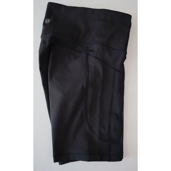 Athleta 987266-00 Women's Sz XS Black Salutation Stash High Rise 7" Shorts - Picture 11 of 14